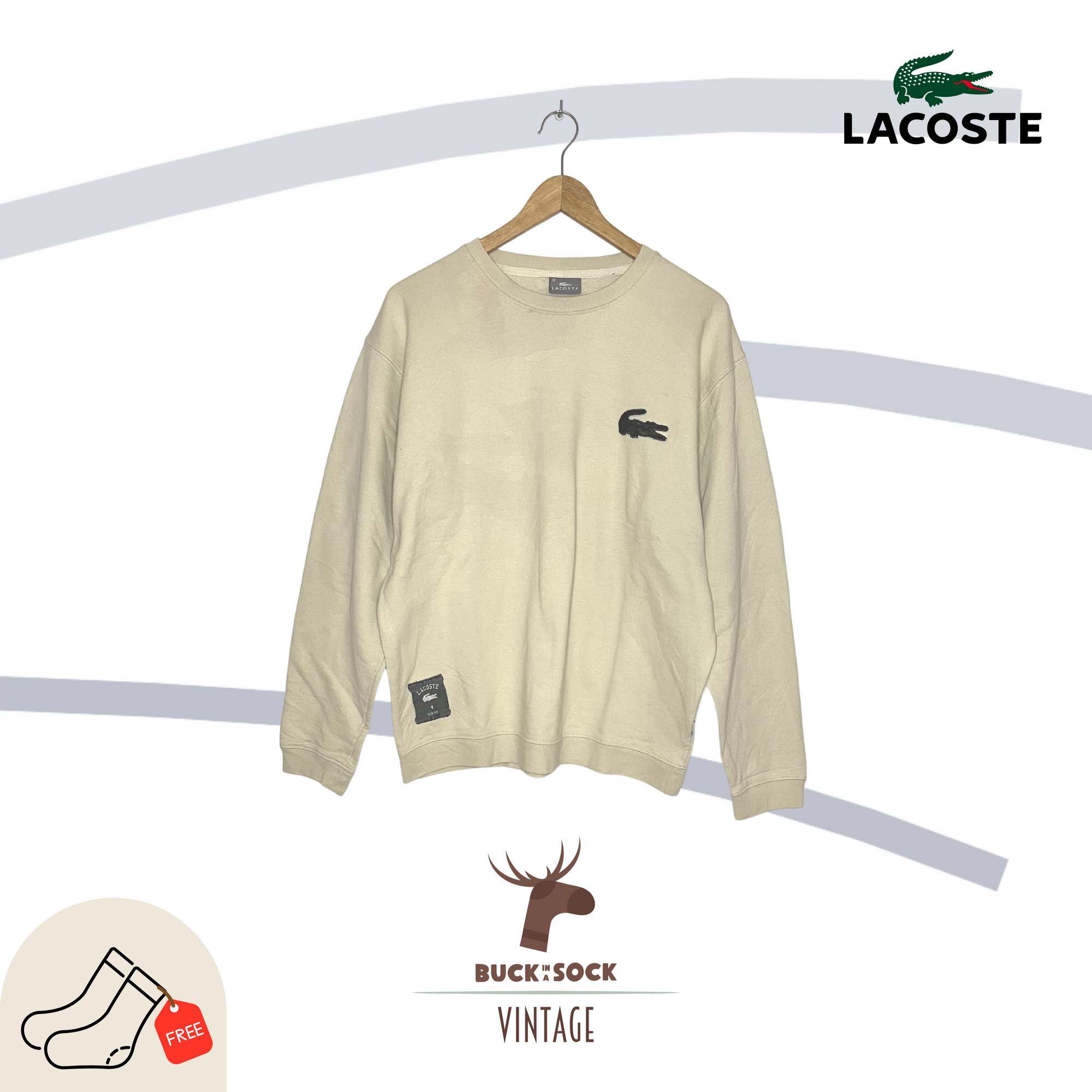 FELPA VINTAGE LACOSTE - Buck in a sock